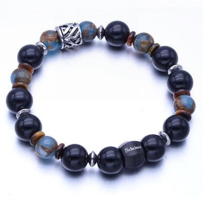 Light Blue Gold Gemstones Bracelet