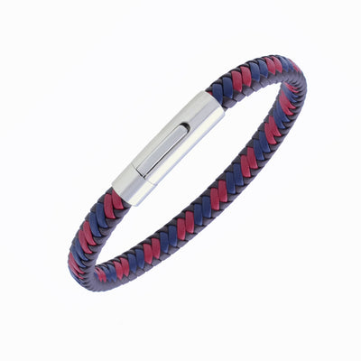 ScHEiNEN Best Blue-Red-Brown Color Full-Grain Leather bracelets