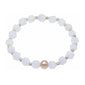 ScHEiNEN Healing Crystal Beaded Stretch Bracelet - White Agate